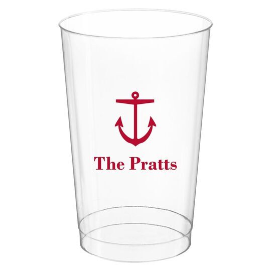 Nautical Anchor Clear Plastic Cups
